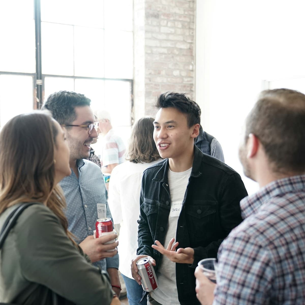 Visitors at a product demo